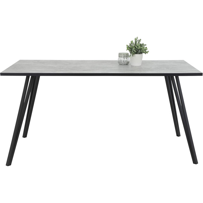 Стіл кухонний Hela Oksana, 160x90 см, з металевим каркасом, шпон, бетонний дизайн