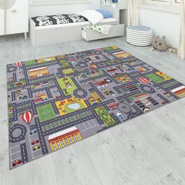 Домашній килим Paco, дитячий килимок для дитячої кімнати, вуличний килимок, нековзний килимок для дівчаток і хлопчиків, розмір колір (240x340 см, сірий 3)