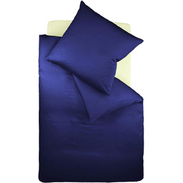 Простирадло fleuresse 9200 Colours Interlock Jersey 100 бавовна, Oekotex Standard 100, темно-синій, 155 x 200 см (135/200)