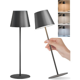 LED настільна лампа FUYO 2 шт. в наборі, акумуляторна, USB-C, сенсорне керування, регулювання яскравості, 2700K-6000K, 3 кольори, для дому та вулиці (чорний)