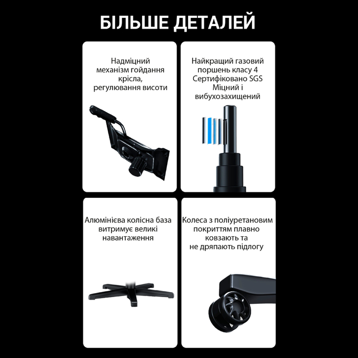 Крісло ігрове Anda Seat Phantom 3 Pro Grey Fabric Size L