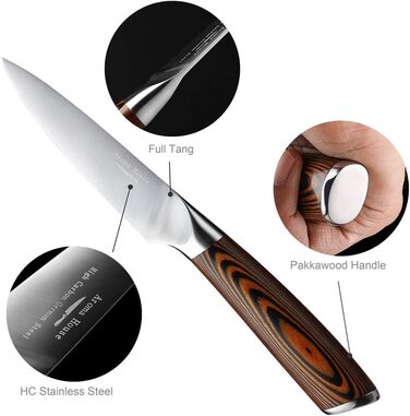 Професійний ніж для кухні Nakiri, 7 дюймів, ніж-сіка, з високоякісної сталі, для кухні та ресторану