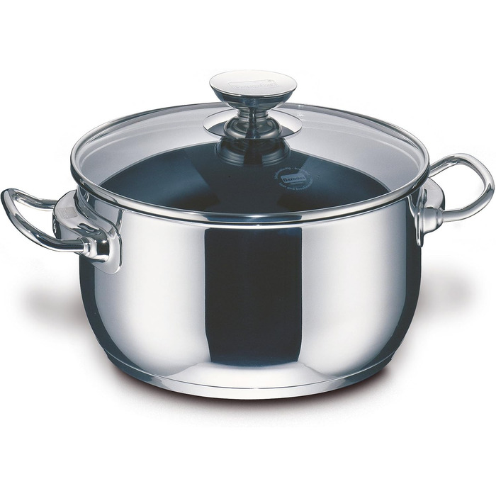 Каструля Berndes Injoy Special Edition з нержавіючої сталі (24 см), з кришкою, для всіх типів плит, включаючи індукційні