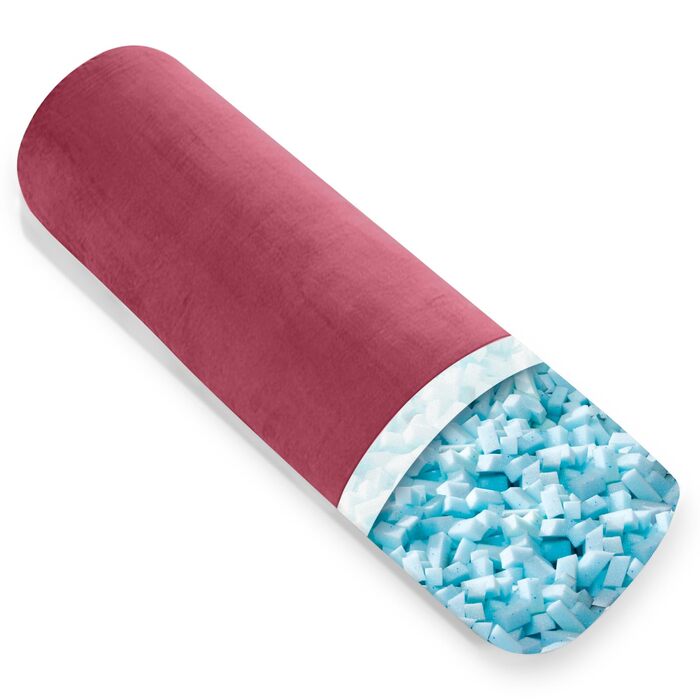 Подушка для сну на весь тіло AS AWESLING з ефектом пам'яті (Memory Foam), 90 x 20 см, бордова, з чохлом — для дорослих та тих, хто спить на боці