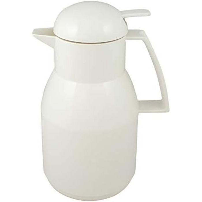 Термос Helios Top Push з нержавіючої сталі, 1 літр (1000 мл), білий