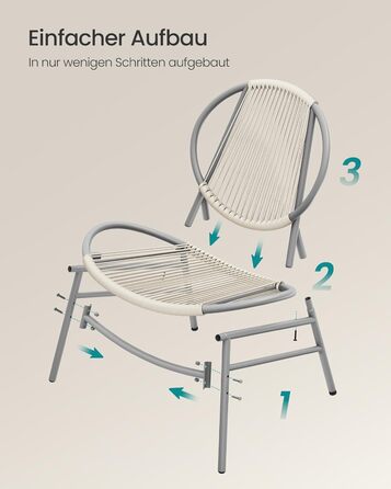 Набір садових меблів SONGMICS з поліротану для балкона та тераси: стіл та 2 крісла (Таубеграу)