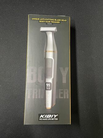 Бритва для тіла Men Electric, Kibiy Bodygroom, IPX7 водонепроникна, LED-дисплей, перезаряджається Type-C