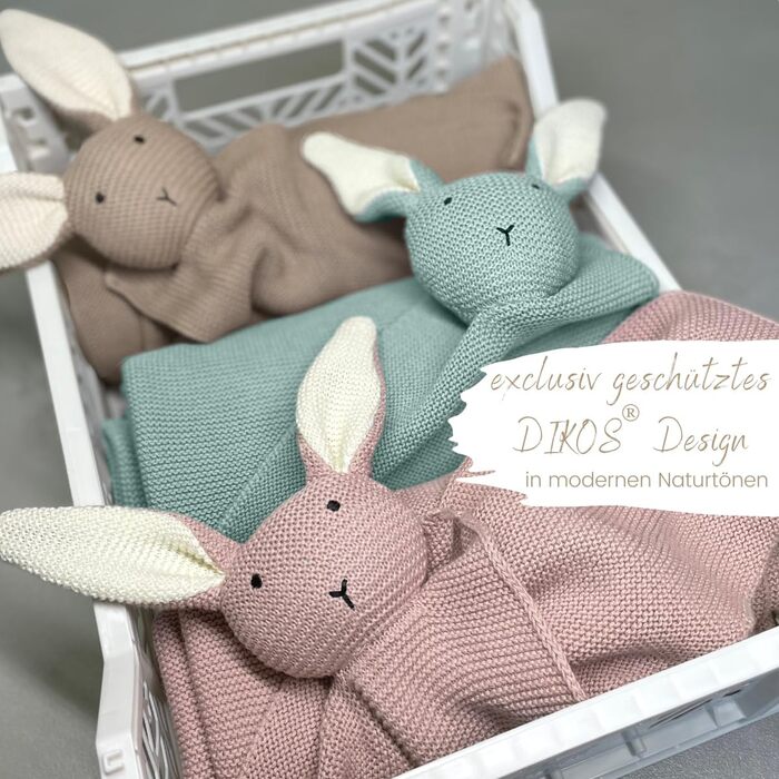 Оригінальна дитяча ковдра CUDDLY BUNNY рожева Ковдра для новонароджених зі 100 органічної бавовни Екологічна затишна ковдра в'язана для дівчат. Дитяче початкове обладнання Подарунок при народженні (м'ята)