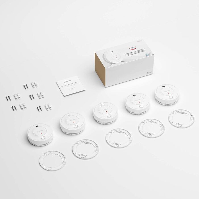 X-Sense Пожежний сповіщувач з фотоелектричним датчиком, 10 років роботи батареї, EN14604, комплект 10 шт.