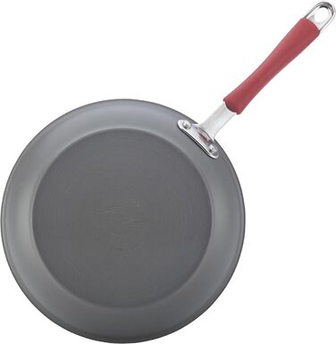 Набір посуду Rachael Ray Cucina Harteloxiertes Antihaft з антипригарним покриттям, з нержавіючої сталі, сірий з червоними ручками