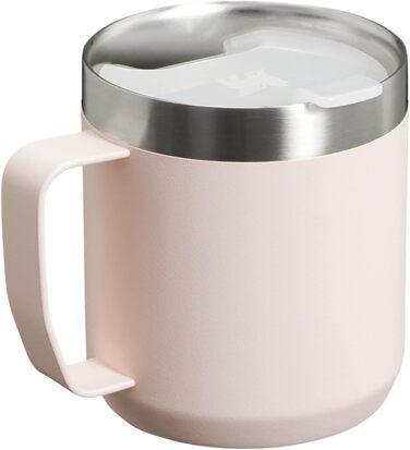 Термокружка Stanley Classic Legendary Camp Mug 0.35L - Рожевий Кварц - Зберігає тепло 1.5 год, холод 3 год - Нержавіюча сталь, BPA Free