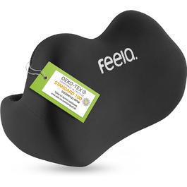 Подушка для спини Feela® для офісного крісла | Ергономічна подушка для попереку для дому, офісу або підтримки спини вдома (Чорний)