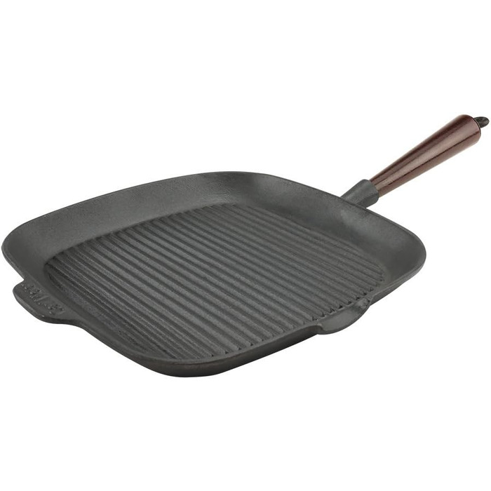 Carl Victor - чавунна сковорода-гриль квадратна 28x28 см з дерев'яною ручкою