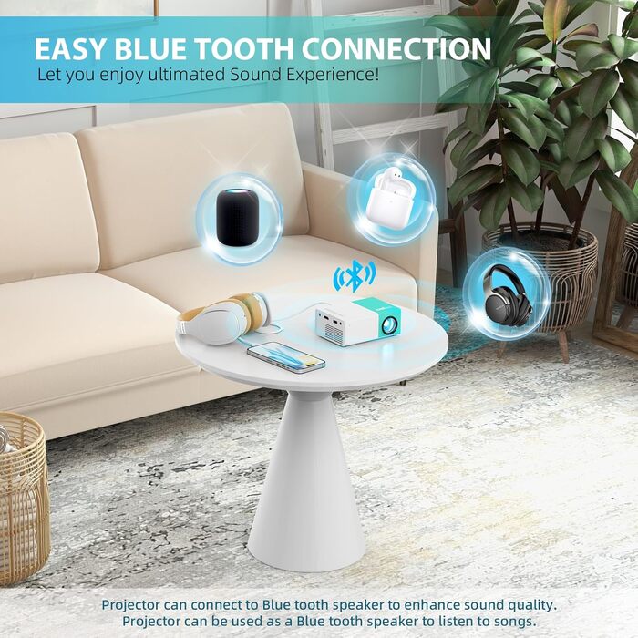 Портативний проєктор Mini Beamer YG300Plus: LED Pico проєктор для дому та на вулицю з HDMI, USB, Type-C та пультом дистанційного керування