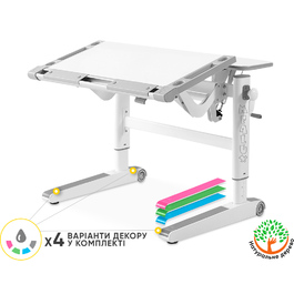 Дитячий стіл Mealux Ergowood M Multicolor W (арт. BD-800 W/MC)