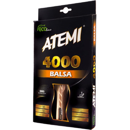 Ракетки для настільного тенісу Atemi 4000 (з коркового дерева) для професійного нападу ракетки для пінг-понгу / покращений контроль швидкість, обертання / новачки і професіонали / 5 шарів, увігнуте покриття для змагань