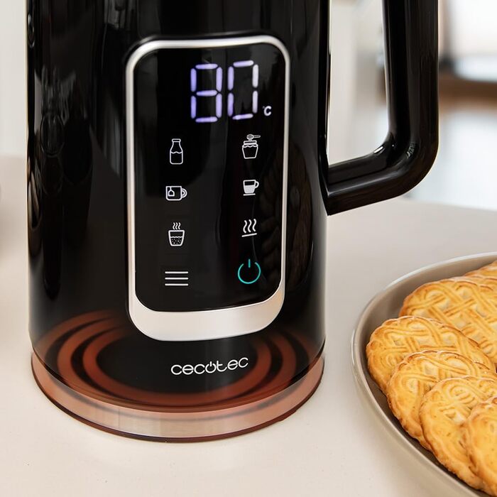 Електричний чайник Cecotec Thermosense 500 Touch: 1,7 л, 2200 Вт, нержавіюча сталь, 5 температурних режимів, сенсорне управління, поворотний на 360°, Cool Touch, автоматичне відключення, функція підтримання тепла