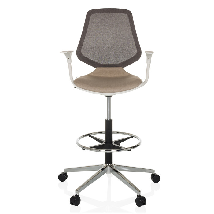Офісне крісло / Барний стілець TOP WORK STYLE, тканина бежевого кольору, hjh OFFICE