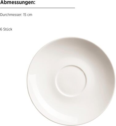 MÄSER Belmira - класичний кавовий сервіс на 6 осіб (18 предметів), порцеляна, білий