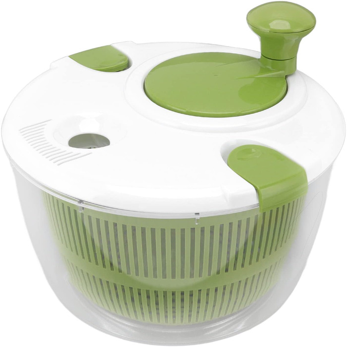 Салатниця Colour Edition класична зелена, ручна дегідратація зі зливним ситом і чашею для салату, ефективне і легке обертання