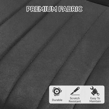 Набір обідніх стільців 2 шт. | М'які стільці з подушкою сидіння 10 см • Чорний стілець для обідньої зони • Стільці для кухні з підлокітниками • Сучасні крісла • Металеві ніжки • FU01043BL-2, Чорний