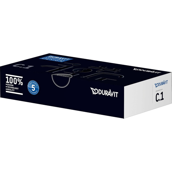 Змішувач для ванної кімнати Duravit B.1, висота виливу 110 мм, керамічна картридж, хром (без зливного механізму)