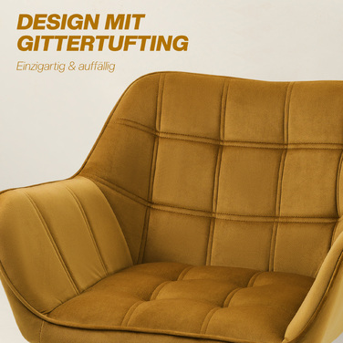 Крісло-шезлонг, акцентне крісло, скандинавський дизайн, оксамитова текстура, до 120 кг, ніжки з каучукового дерева, жовтий