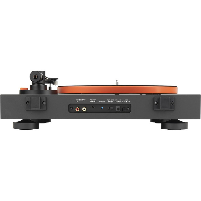 Вініловий програвач JBL Spinner BT з Bluetooth та aptX HD, чорний/помаранчевий, преміум-якість