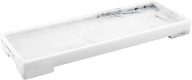 Косметичний піднос Luxspire смола S 28,5х10,3 см мармурово-білий