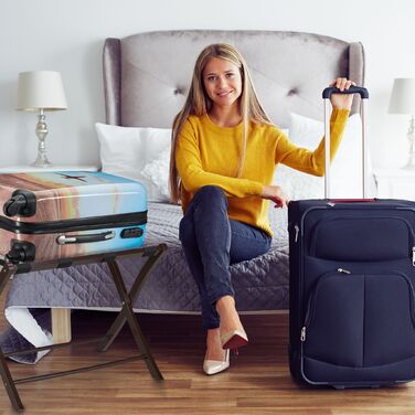 Підставка для валізи клапана, дерево Relaxdays