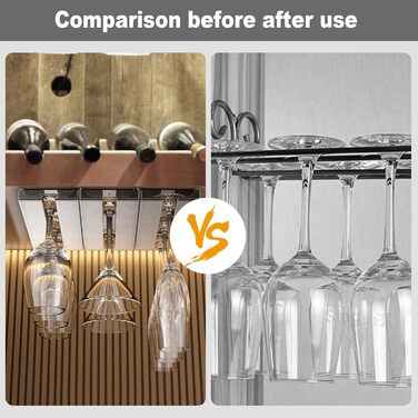 Тримач для келихів DESONAUT під шафу, сірий, 4 шт. - органайзер для келихів та окулярів