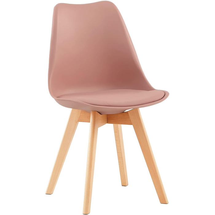 Елегантні стільці для обідньої зони EGGREE: дизайн в скандинавському стилі, набір 4 шт., кольори: чорний, рожевий, сірий, бірюзовий