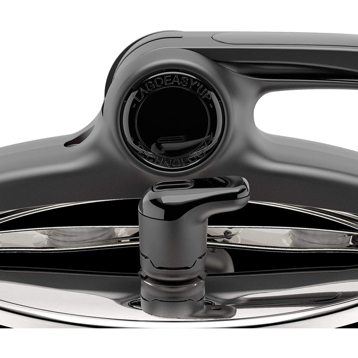 Каструля-скороварка Lagostina Mia Lagoeasy'UP 5 л з нержавіючої сталі 18/10, діаметр 22 см, для приготування на пару, сумісна з індукцією та газом, з полегшеним відкриванням кришки, з тришаровим радіальним дном, придатна для миття в посудомийній машині