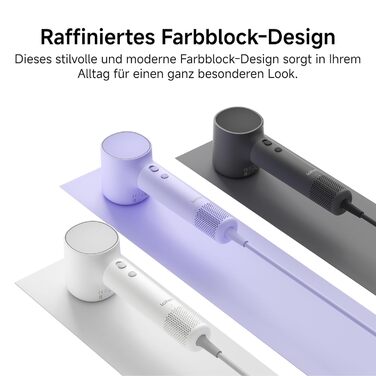 Високошвидкісний фен для волосся Laifen Neo з безщітоковим мотором 110 000 об/хв, 200 млн негативних іонів та 2 магнітними насадками, чорний