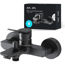 Змішувач для ванни X-Joy X-Joy FXA10022 чорний матовий з виливом, одноручний | Змішувач для ванни та душу