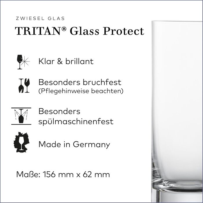 Склянки для віскі Zwiesel Glas Tavoro, 0.4 л, набір 4 шт., сумісний з посудомийною машиною, Tritan-кришталь, Made in Germany