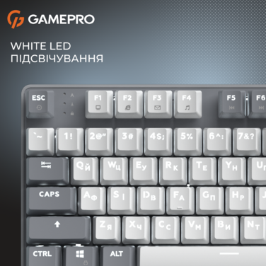 Дротова механічна клавіатура GamePro Genesis Metallic (MK110G) 87% Red switches