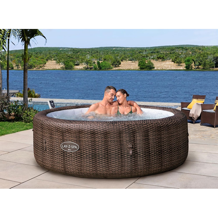 Надувний гідромасажний басейн-джакузі Bestway Bali AirJet XXL з Wi-Fi керуванням, овальний, 270 x 180 x 71 см