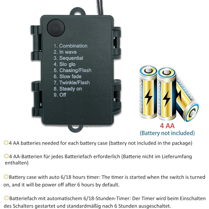 Гірлянда світлодіодна Hopelit, 50 LED, 5 м, з таймером, 8 режимів, для дому та саду, вологостійка, на батарейках