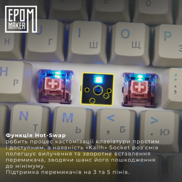 Клавіатура механічна бездротова EPOMAKER TH80 SE Flamingo Black (TH80-SE-B-F)