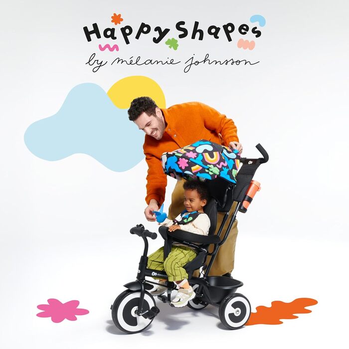 Триколісний велосипед Kinderkraft ASTON для дітей від 9 місяців до 25 кг, з батьківською ручкою, поворотним сидінням, дашком від сонця, кошиком та тримачем для напоїв, зелений