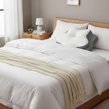 Ортопедична подушка для шиї Sei Design з Memory Foam - для спини та боку, Oeko-Tex®, Lyocell, охолоджуючий чохол