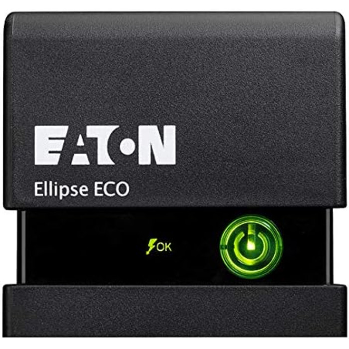 ДБЖ Eaton Ellipse ECO 650 USB DIN - автономне джерело безперебійного живлення (ДБЖ) - 650 ВА із захистом від перенапруг (4 виходи Schuko, акумулятор) - EL650USBDIN- чорний (650 ВА / IEC, сумісний у Франції, Німеччині, Італії, Іспанії та Великобританії)