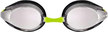 Спортивні окуляри для плавання з захистом від запотівання для дітей, окуляри для плавання з захистом від ультрафіолету, 4 змінних перенісся, силіконові прокладки (плавальні окуляри плавальні окуляри сріблясто-чорного кольору)