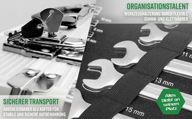 Набір інструментів Brüder Mannesmann 108 предметів в алюмінієвому кейсі: викрутки, плоскогубці, біти, головки, молоток. Сталь Cr-V