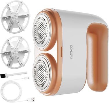 Електричний верстат для гоління CONOPU з USB-C, 12 лез, подвійний дизайн, для всіх типів одягу, 2 змінні леза, щітка для чищення Braun