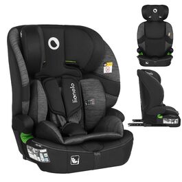 Автокрісло Lionelo Billy i-Size 76-150 см (15 міс - 12 років), ISOFIX, R129, чорно-сіре
