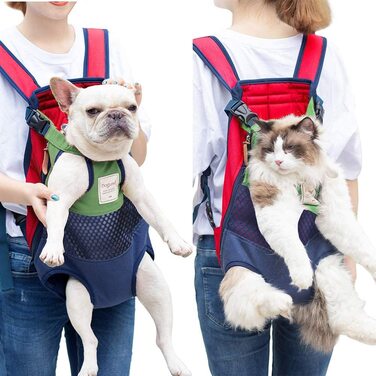 Рюкзаки ETOPARS для собак, сумка для домашніх тварин, рюкзаки для собак, сумка для перенесення домашніх тварин, сумка для перенесення собак, рюкзак для собак для прогулянок/піших прогулянок/їзди на велосипеді і мотоциклі, підтримка до 8 кг (зелений синій)