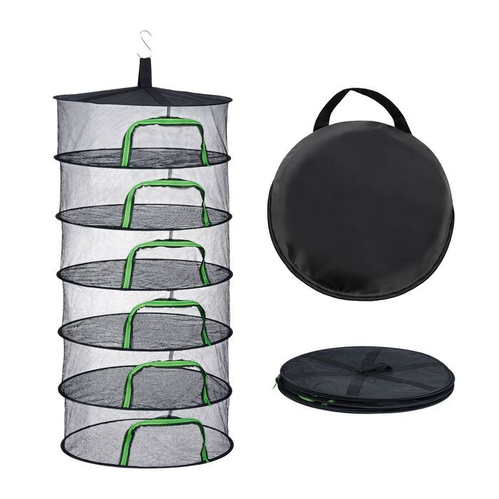 Relaxdays Складана сітка для сушіння білизни (зелена)
