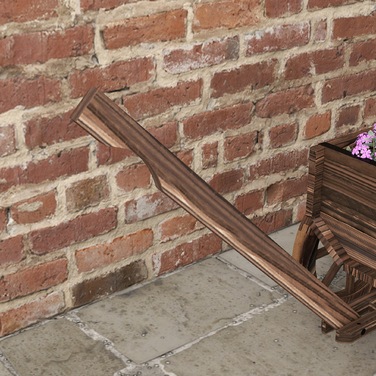 Підвищене грядка-візок для рослин з дерева, стійка до погодних умов, 120 x 41 x 50 см, коричнева